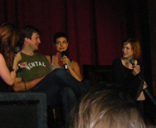 Jewel Staite, Nathan Fillion, Morena Baccarin and Christina Hendricks